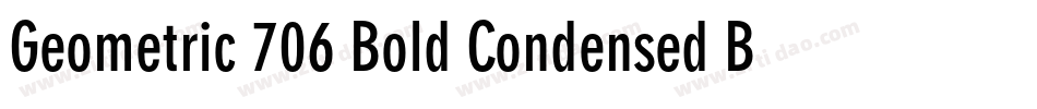 Geometric 706 Bold Condensed BT字体转换
